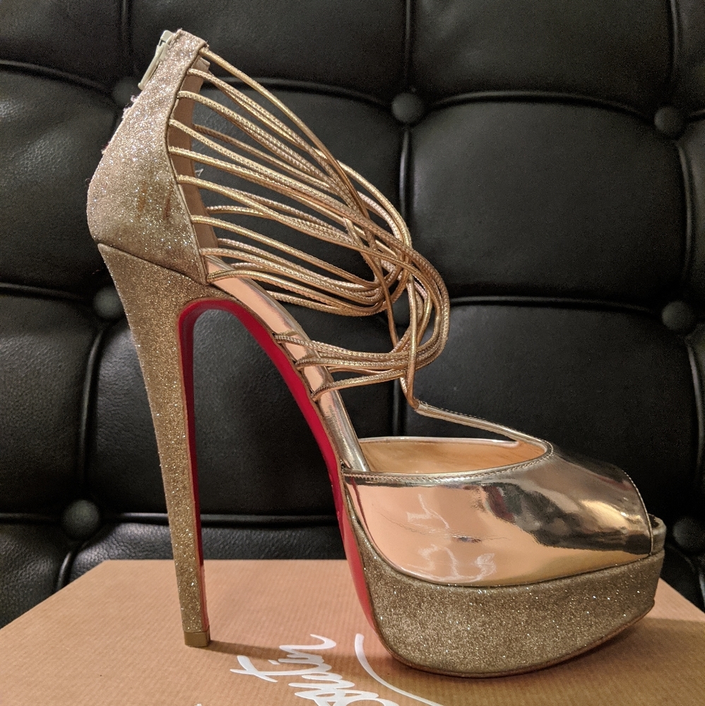 Christian Louboutin Confusalta 150mm Metallic 36.5